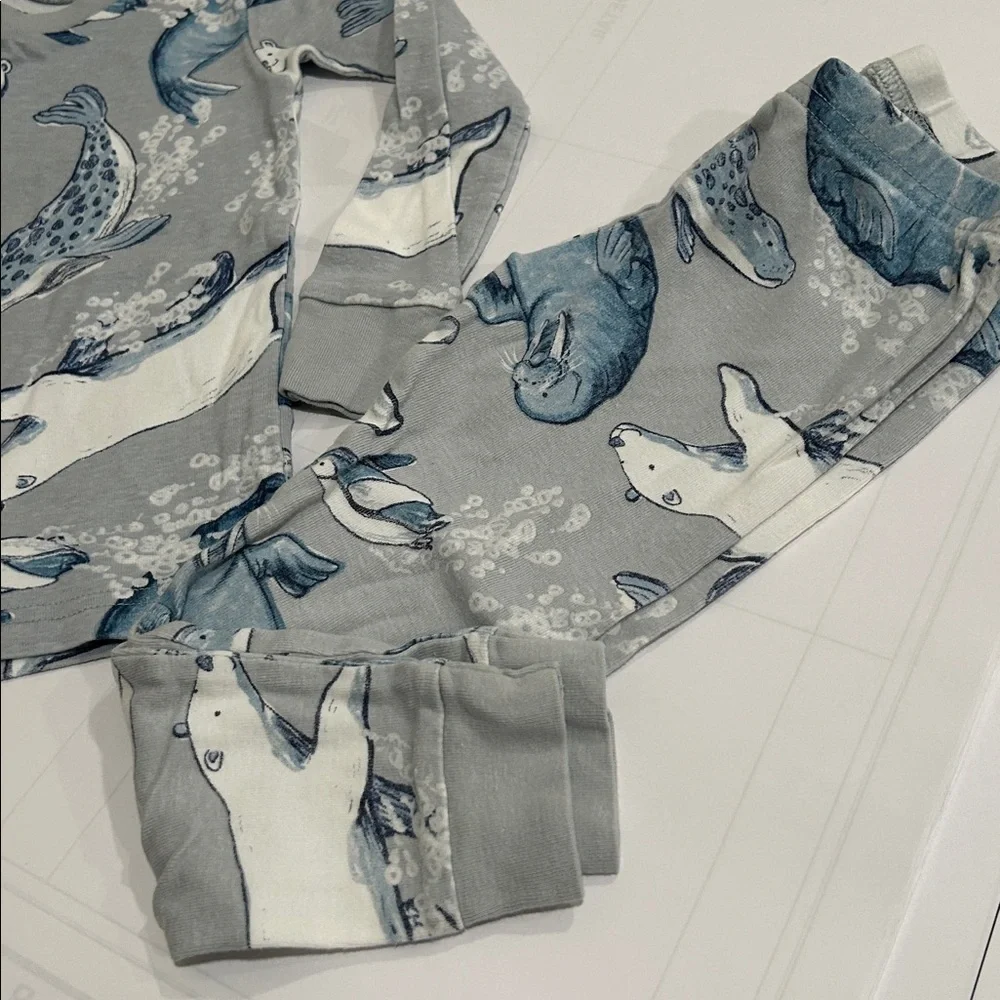 Carter's Gray and Blue Seal Print Pajama Set